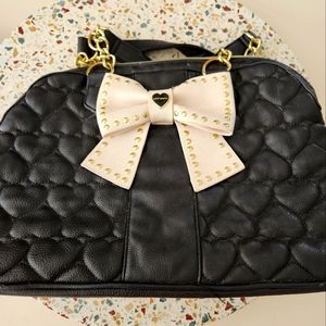 Betsy Johnson handbag black with Bow
